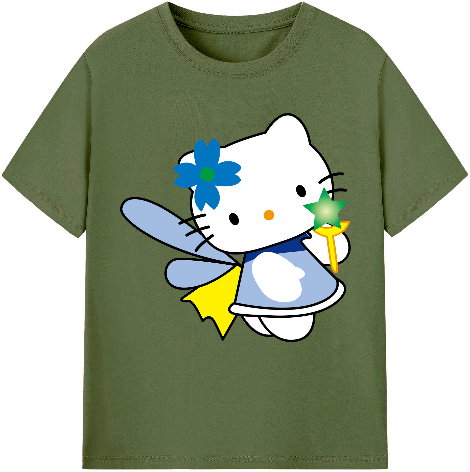 （画像用） Hello Kitty ハローキティ 綿100％半袖Tシャツ（フロントプリント）